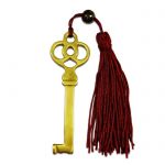 Key, handmade solid brass with tassel