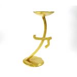 Ancient Script Candlestick "ky" (linear b), solid brass glod-plated 24k