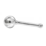 Silver Baby Rattle, ball with handle, handmade silver 999°..