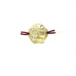Alexander the Great Brass Bracelet. The cord is adjustable to fit all wrists with its special tying.