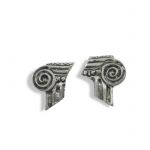 Capital, Cufflinks, handmade casted silver 925° on museummasters.gr