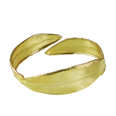 Olive Leaf Bracelet, Gold-plated 24K solid brass (nickel free)