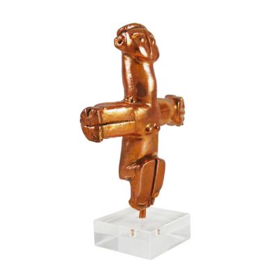 Crossed-shape figurine, Cyprus, Copper on acrilic base