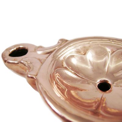 Oil lamp, Cyprus, Copper copy with floral ornamentation.