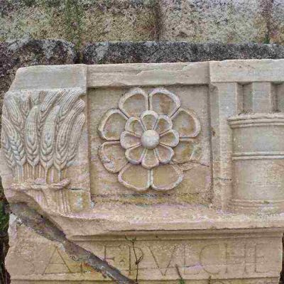 Eleusis European Capita of Culture. Eleusis Wheat and Rosette marble capital.