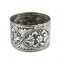 Napkin Ring with Roses and floral decoration in silver 999°.
