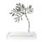 Myrtle Tree, Silver-plated, Sculpture in brass, plated in silver solution 999°, mounted on acrylic base (plexiglass).
