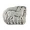 Horses, Paper Weight, Brass, plated in silver solution 999°.