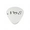 Silver guitar pick (plectrum) with your engraving by laser - snell fonts