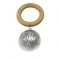 Aryballos, Baby Rattle, Silver 999° with a wooden ring.