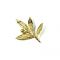 Olive Branch Brooch, handmade, leaves in silver 999° and the olive solid silver 925°, gold-plated 24K
